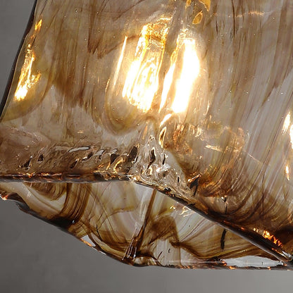 Vintage Brown Glass Ceiling light fitting Pendant Light