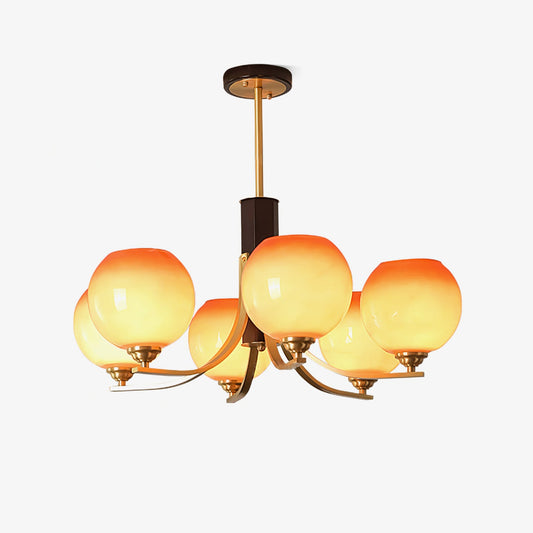 Vintage Caramel Globe Pendant light Chandelier