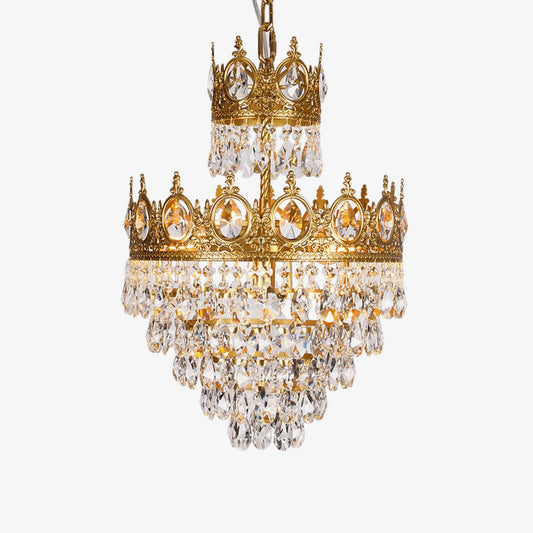 Vintage Crystal Crown Chandelier