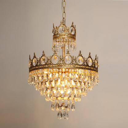 Vintage Crystal Crown Chandelier