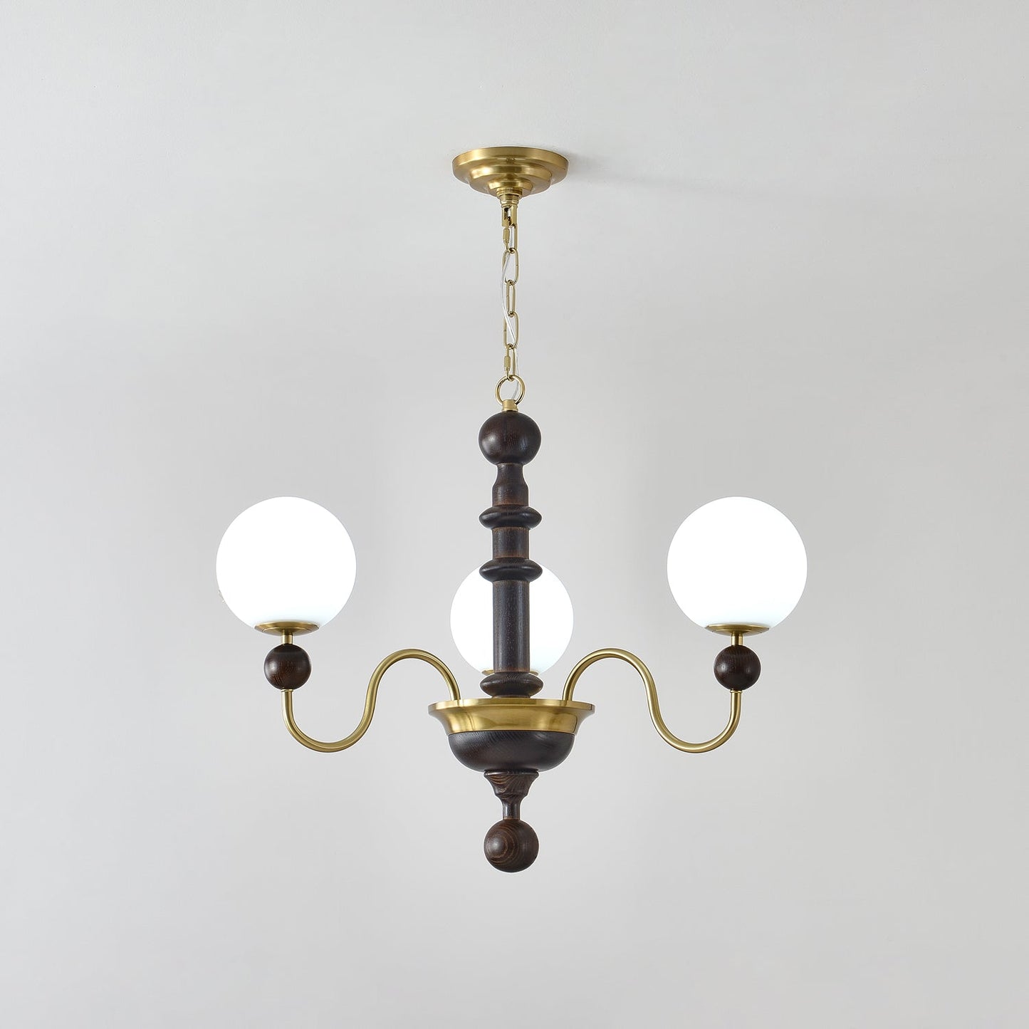 Vintage Curved Sphere Candelabrum Chandelier