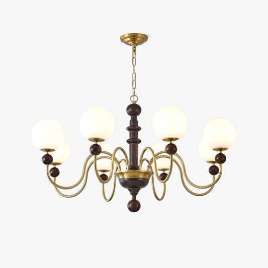 Vintage Curved Sphere Candelabrum Chandelier