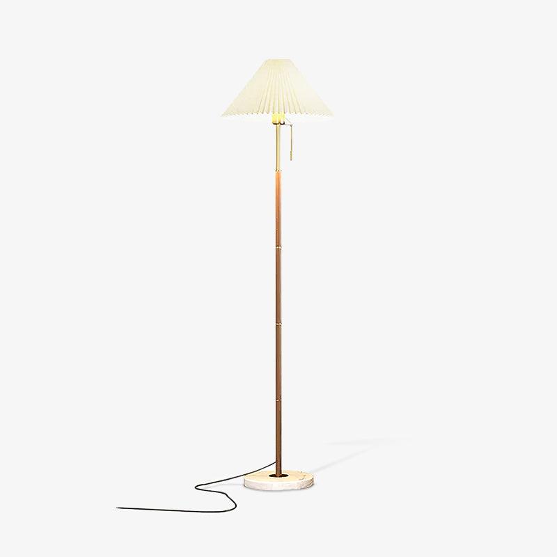 Vintage Pleated Tall Lamp Floor Lamp