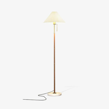Vintage Pleated Tall Lamp Floor Lamp