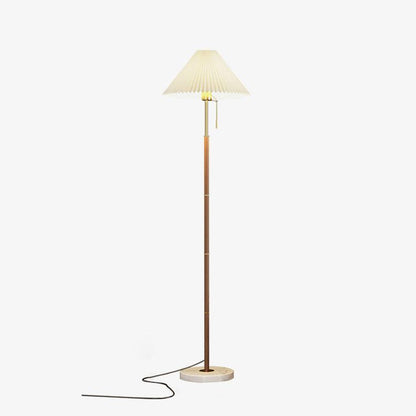 Vintage Pleated Tall Lamp Floor Lamp