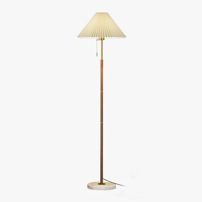 Vintage Pleated Tall Lamp Floor Lamp