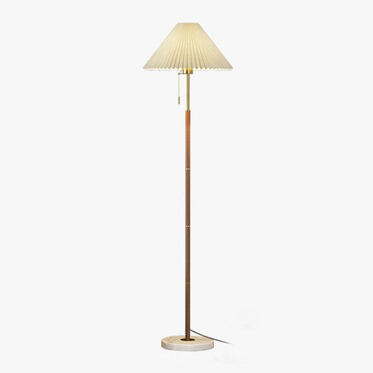 Vintage Pleated Tall Lamp Floor Lamp
