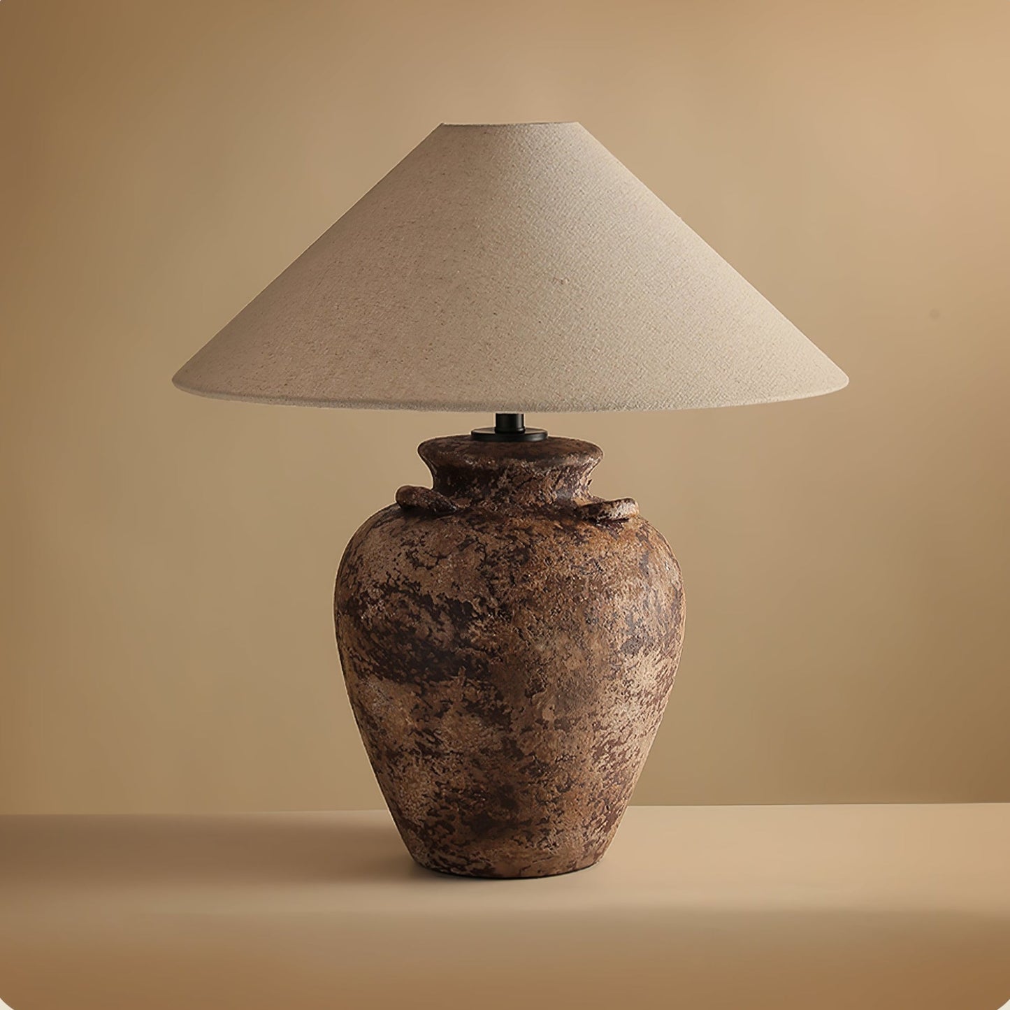 Vintage Terracotta Vase Table Lamp
