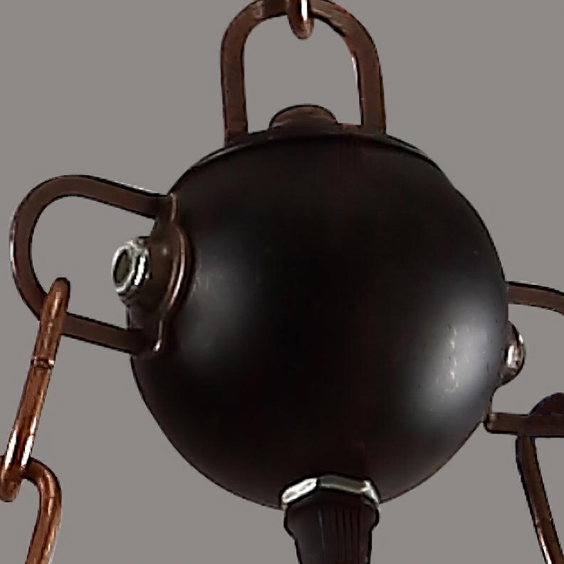 Vintage Wood Glass Ceiling fixture Chandeliers