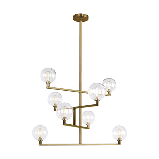 Visual Comfort Modern Collection Sean Lavin Gambit 35 Inch 8 Light Led Chandelier Cp95730