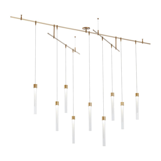 Visual Comfort Modern Collection Sean Lavin Mini 96 Inch 9 Light Led Linear Suspension Light Cp759077