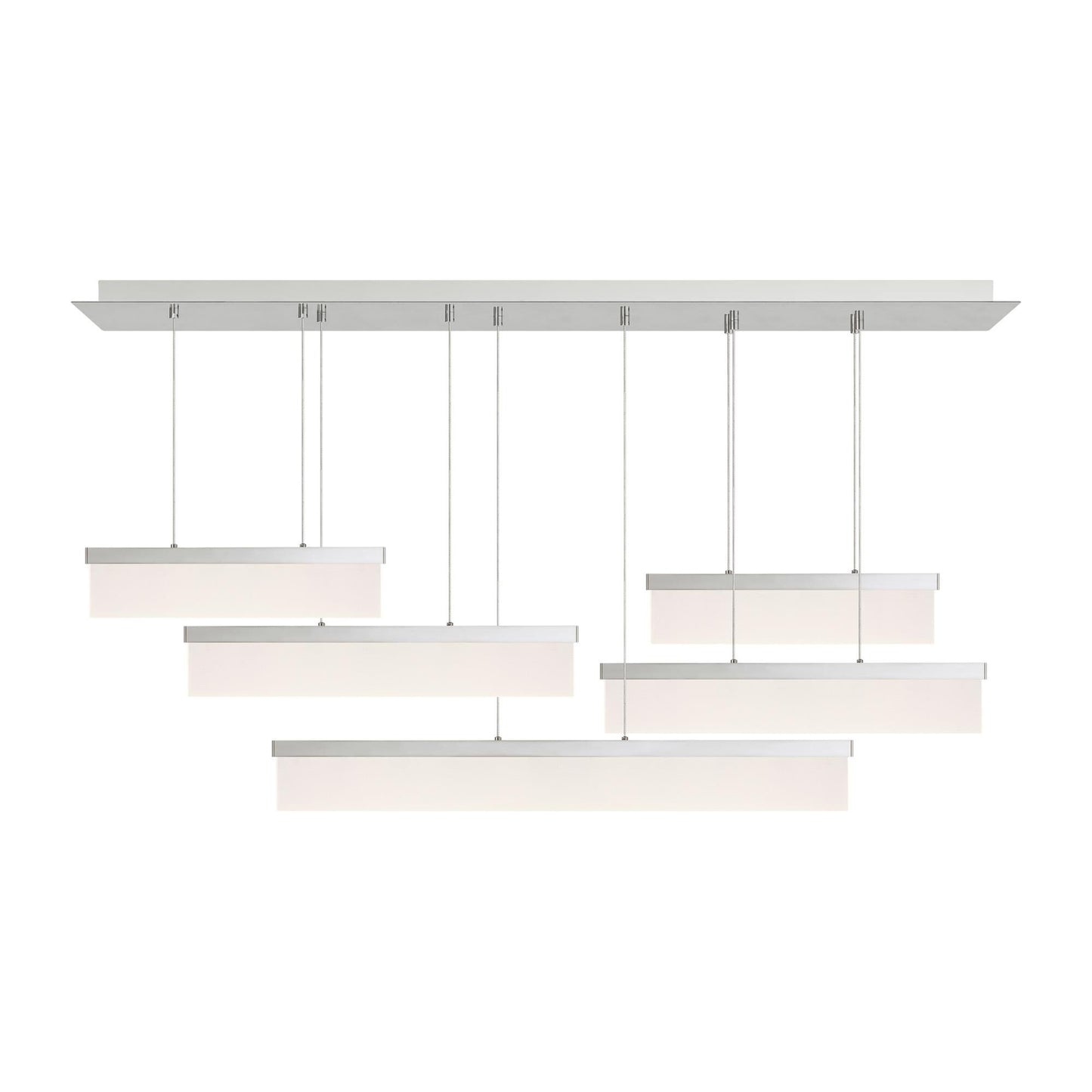 Visual Comfort Modern Collection Sweep 58 Inch 5 Light Led Linear Suspension Light Cp376199