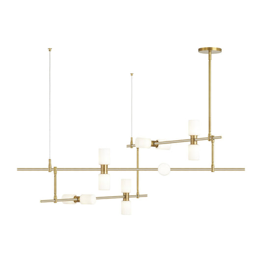 Visual Comfort Modern Collection Sean Lavin Modernrail 48 Inch 12 Light Led Chandelier Cp95865