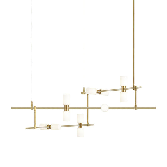 Visual Comfort Modern Collection Sean Lavin Modernrail 48 Inch 12 Light Led Chandelier Cp95866