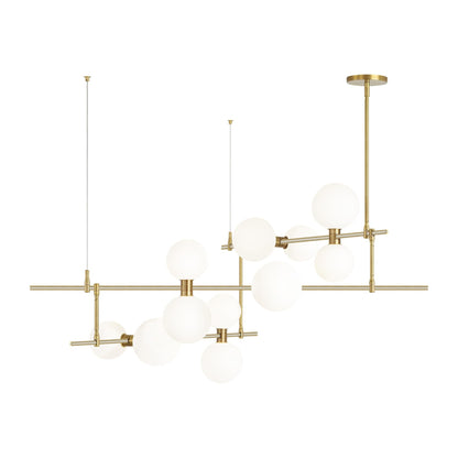 Visual Comfort Modern Collection Sean Lavin Modernrail 48 Inch 12 Light Led Chandelier Cp95865