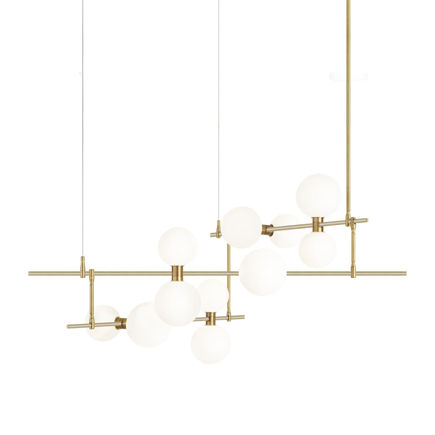 Visual Comfort Modern Collection Sean Lavin Modernrail 48 Inch 12 Light Led Chandelier Cp95866