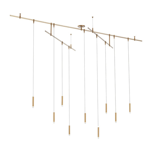 Visual Comfort Modern Collection Sean Lavin Moxy 96 Inch 9 Light Led Linear Suspension Light Cp759121