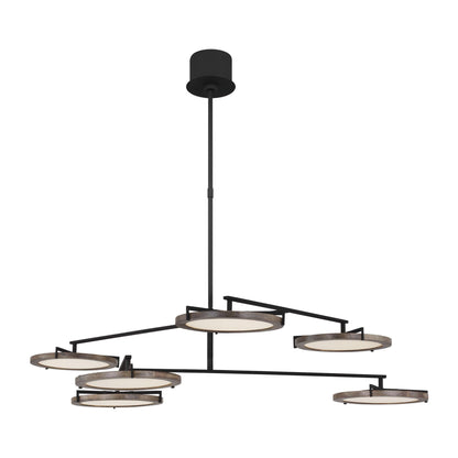 Visual Comfort Modern Collection Clodagh Shuffle 49 Inch 6 Light Led Chandelier Cp783923