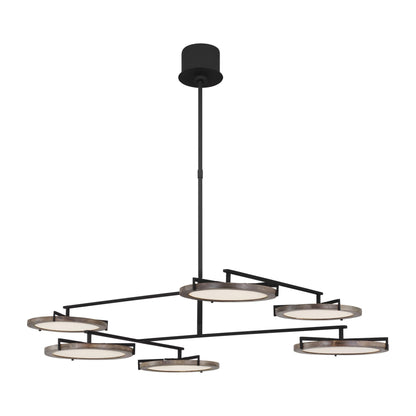 Visual Comfort Modern Collection Clodagh Shuffle 49 Inch 6 Light Led Chandelier Cp783923