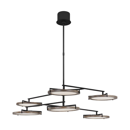 Visual Comfort Modern Collection Clodagh Shuffle 49 Inch 6 Light Led Chandelier Cp783923