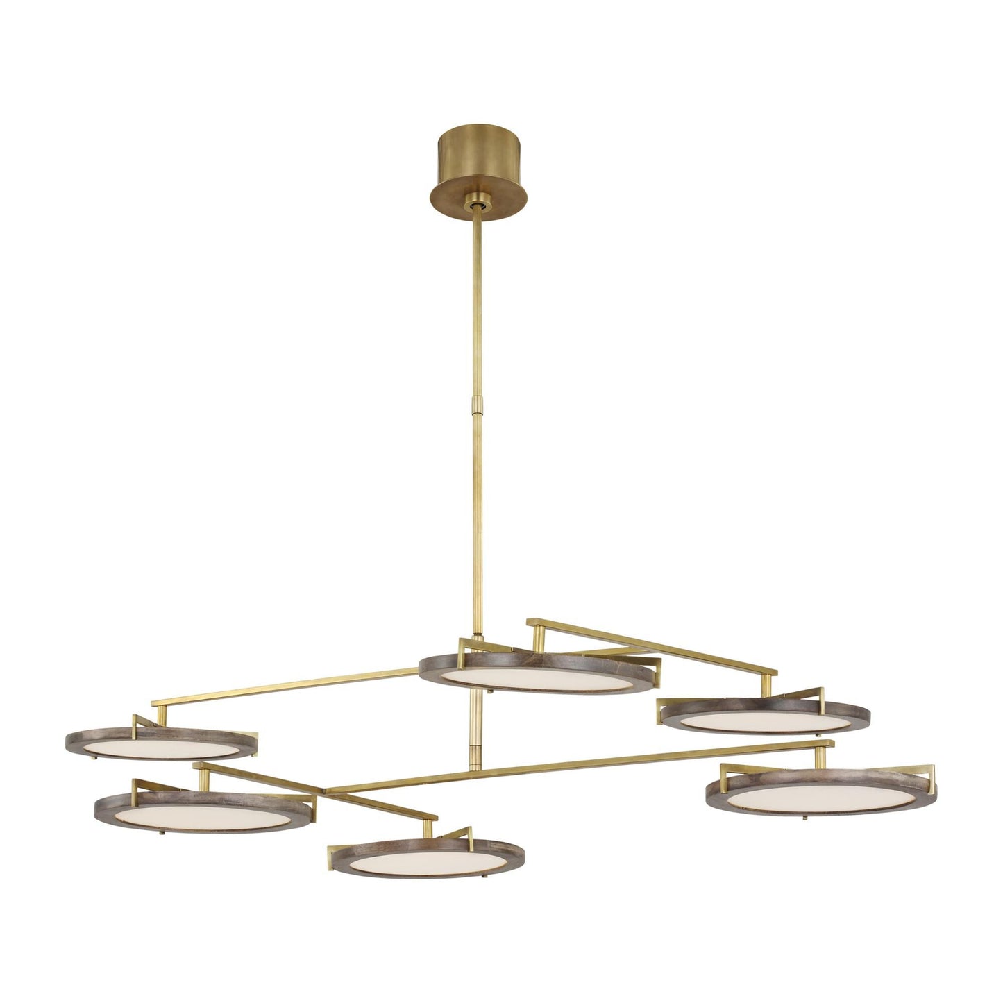 Visual Comfort Modern Collection Clodagh Shuffle 49 Inch 6 Light Led Chandelier Cp783923