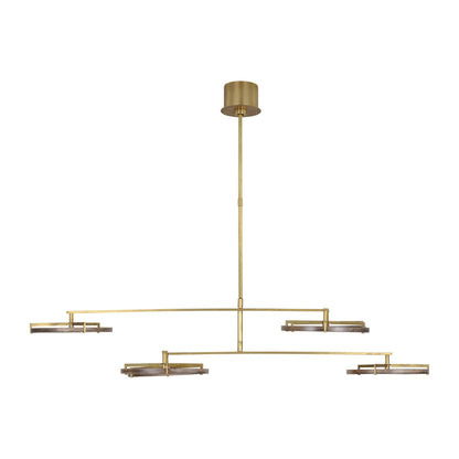 Visual Comfort Modern Collection Clodagh Shuffle 49 Inch 6 Light Led Chandelier Cp783923