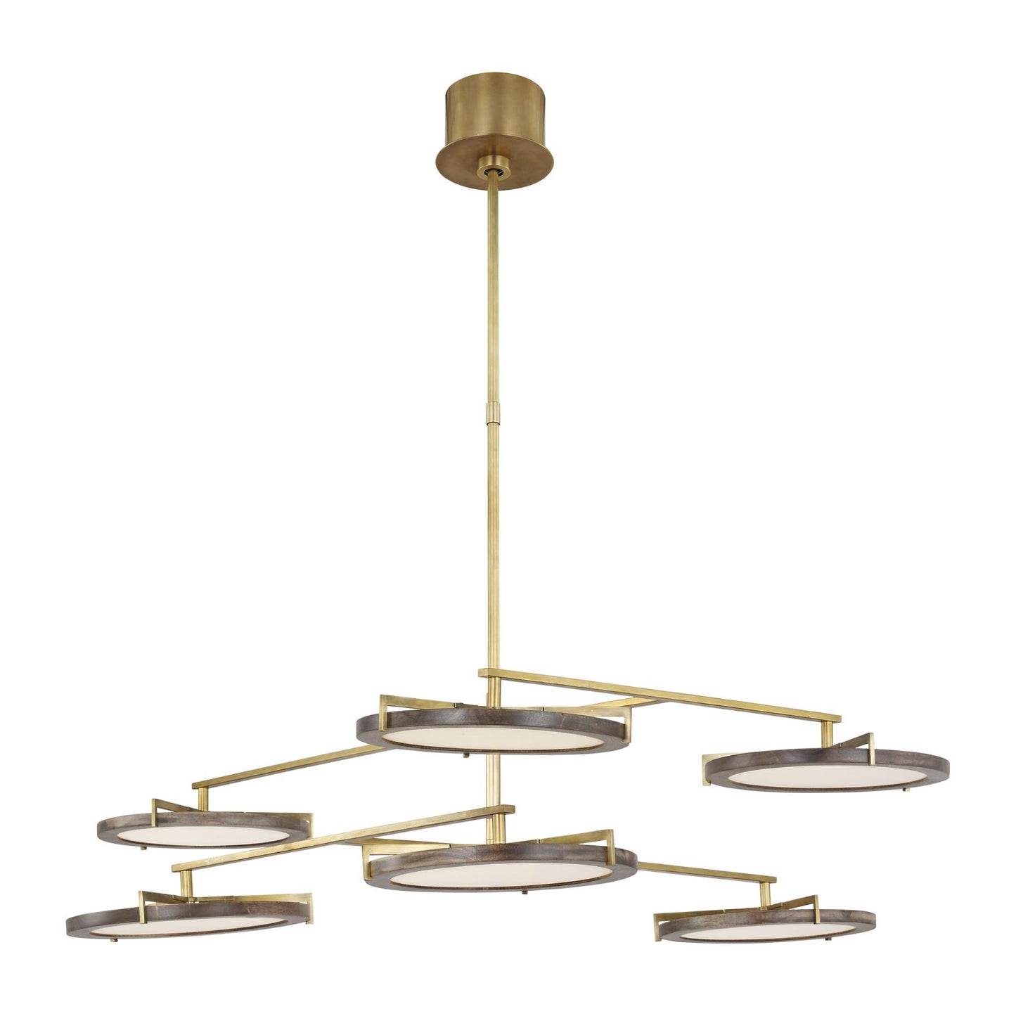 Visual Comfort Modern Collection Clodagh Shuffle 49 Inch 6 Light Led Chandelier Cp783923