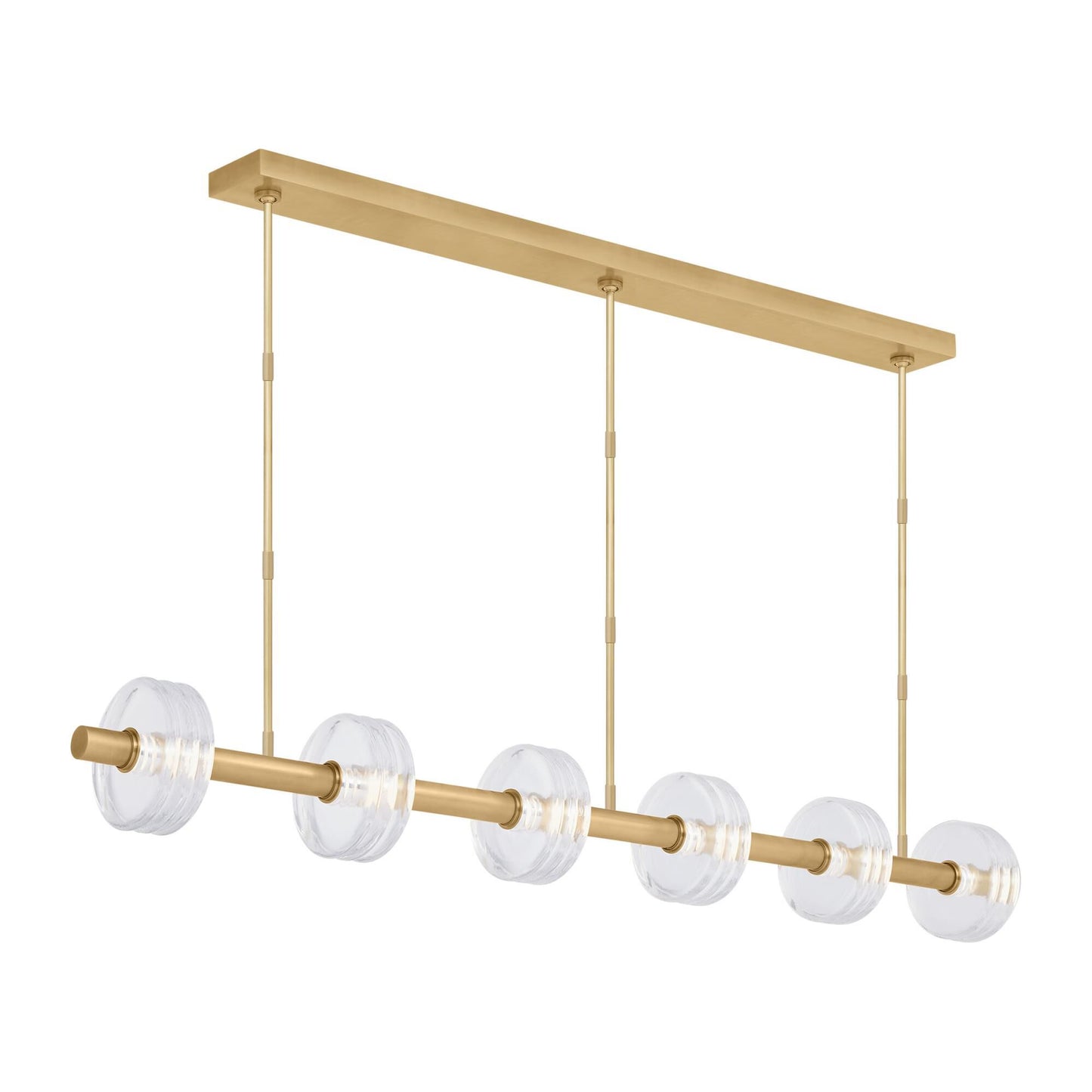 Visual Comfort Modern Collection Kelly Wearstler Laurel 72 Inch 6 Light Linear Suspension Light Cp812722