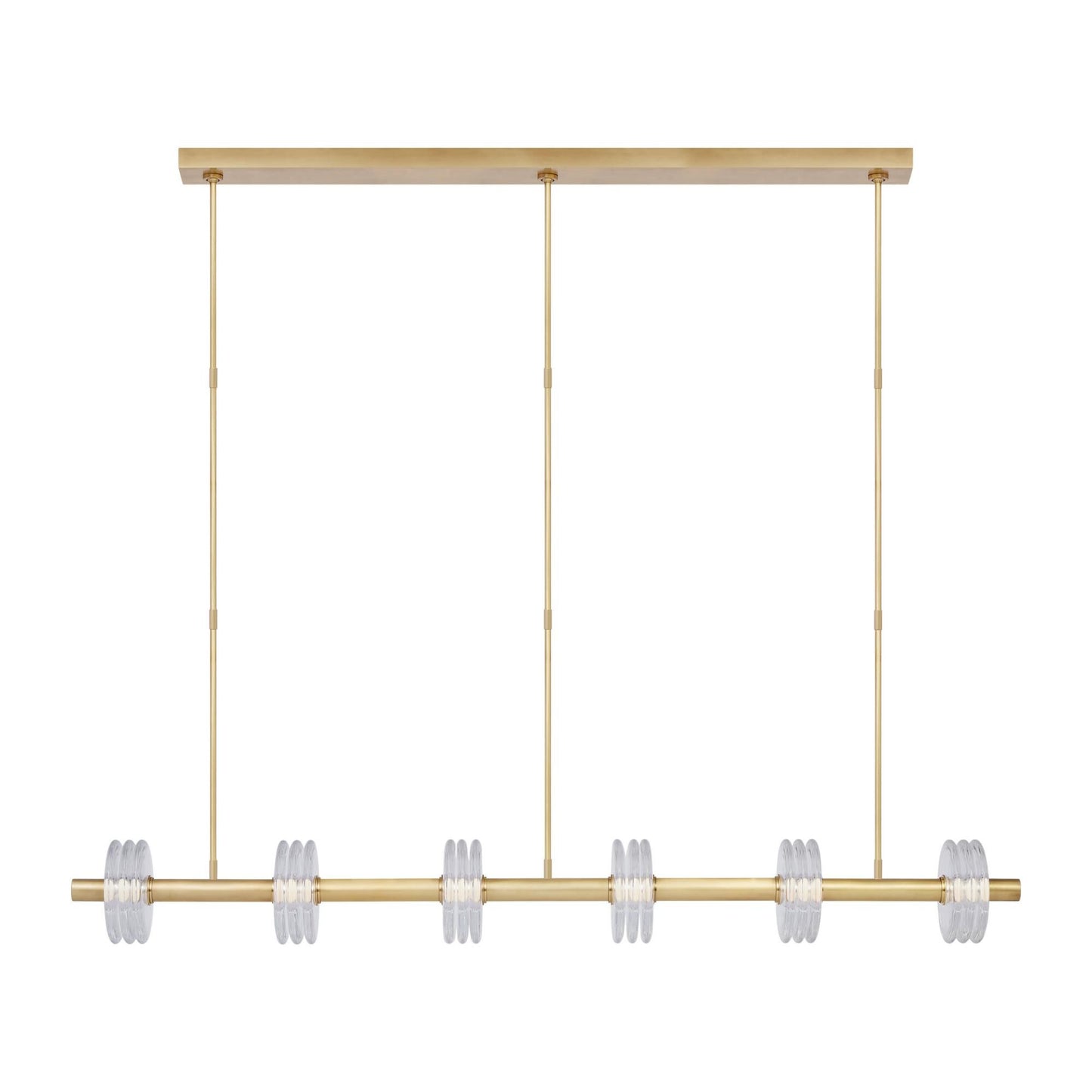 Visual Comfort Modern Collection Kelly Wearstler Laurel 72 Inch 6 Light Linear Suspension Light Cp812722