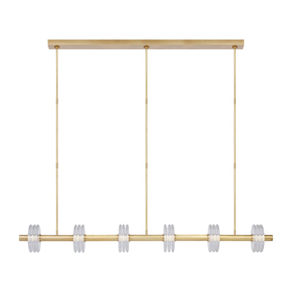 Visual Comfort Modern Collection Kelly Wearstler Laurel 72 Inch 6 Light Linear Suspension Light Cp812722