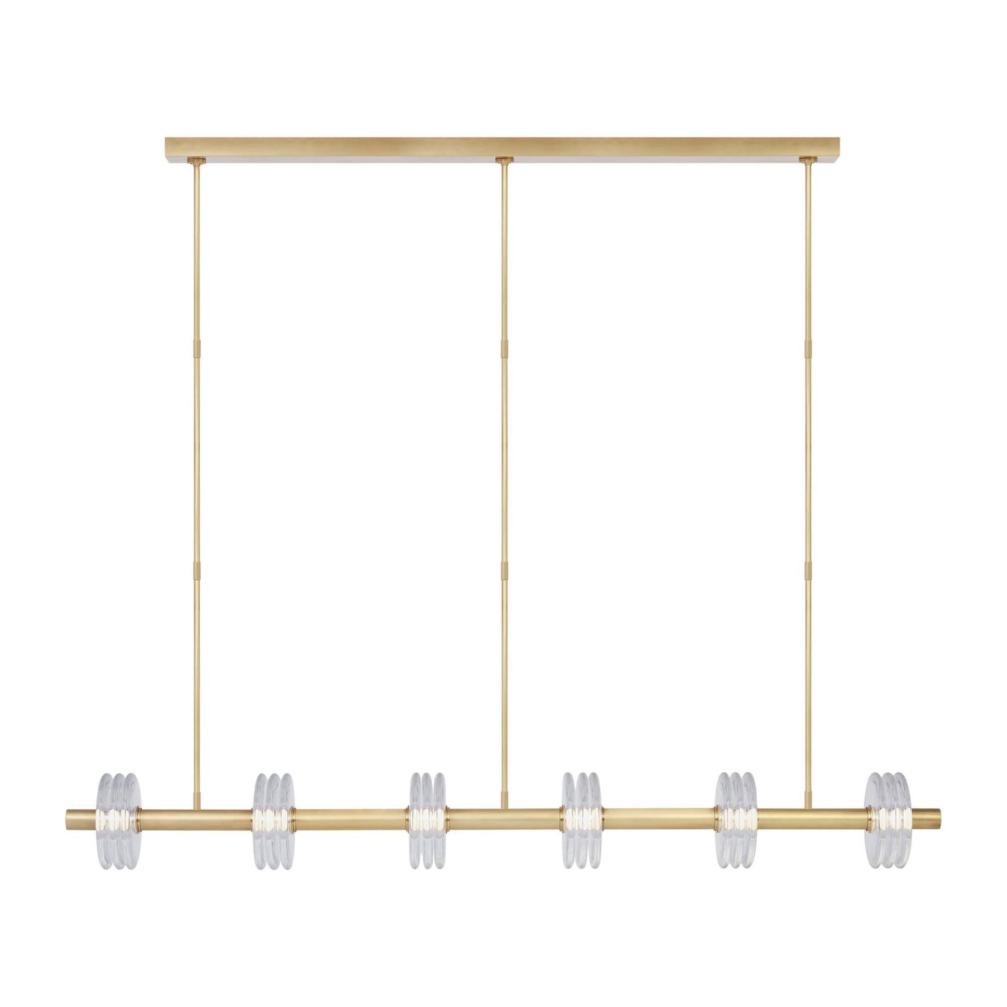 Visual Comfort Modern Collection Kelly Wearstler Laurel 72 Inch 6 Light Linear Suspension Light Cp812722