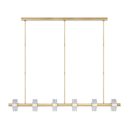 Visual Comfort Modern Collection Kelly Wearstler Laurel 72 Inch 6 Light Linear Suspension Light Cp812722