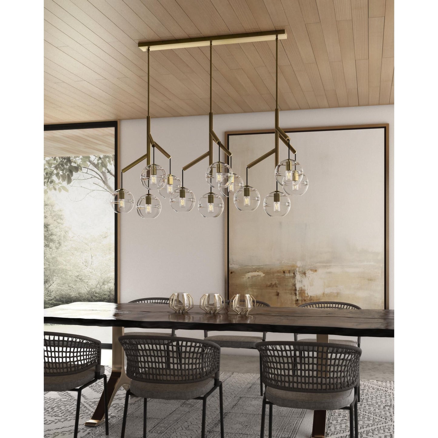 Visual Comfort Modern Collection Sean Lavin Sedona 62 Inch 12 Light Linear Suspension Light Cp96174