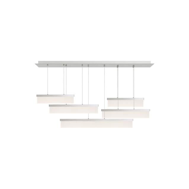 Visual Comfort Modern Collection Sweep 58 Inch 5 Light Led Linear Suspension Light Cp376199