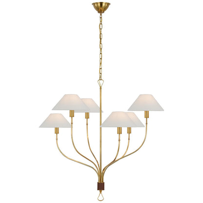 Visual Comfort Signature Collection Amber Lewis Griffin 36 Inch 6 Light Led Chandelier Cp788476