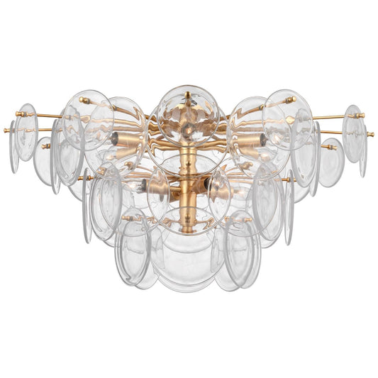 Visual Comfort Signature Collection Aerin Loire 34 Inch 10 Light Led Flush Mount Cp793802