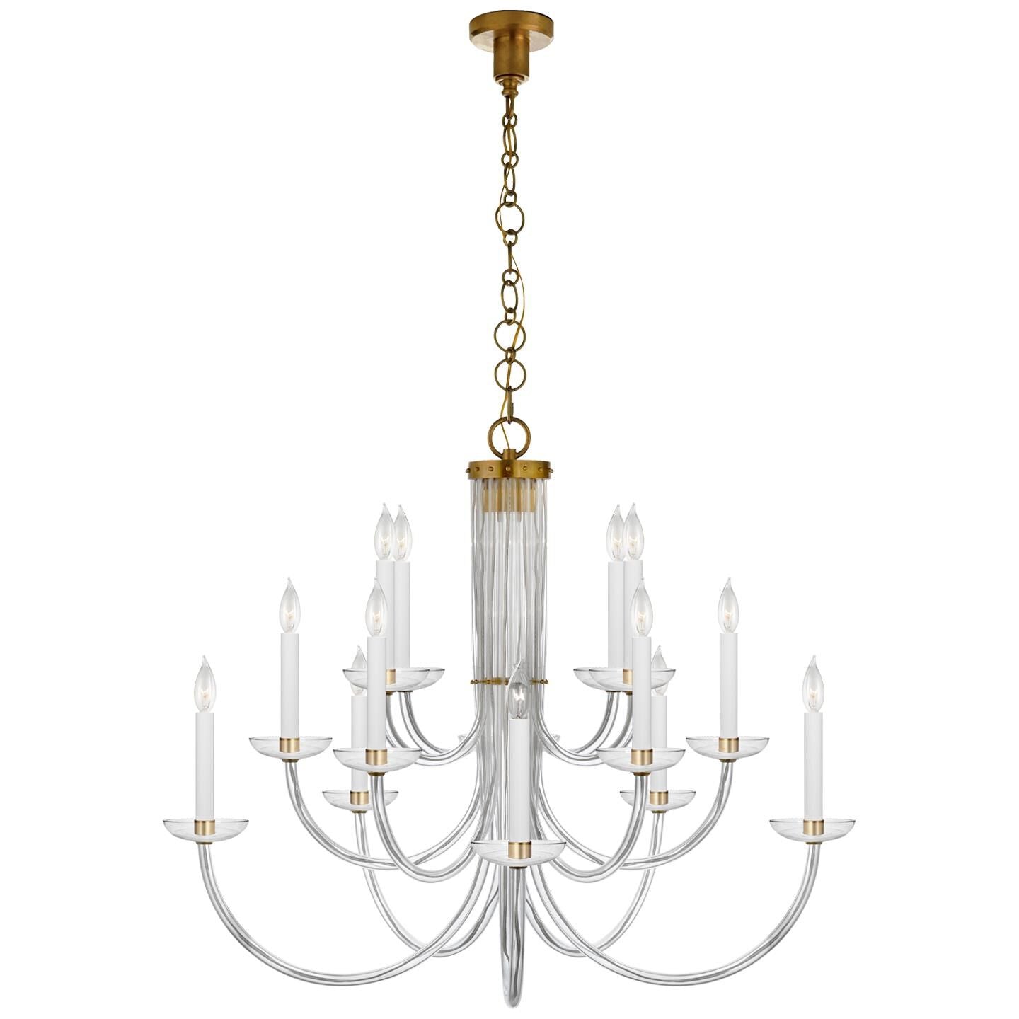 Visual Comfort Signature Collection Aerin Wharton 37 Inch 15 Light Chandelier Cp125146