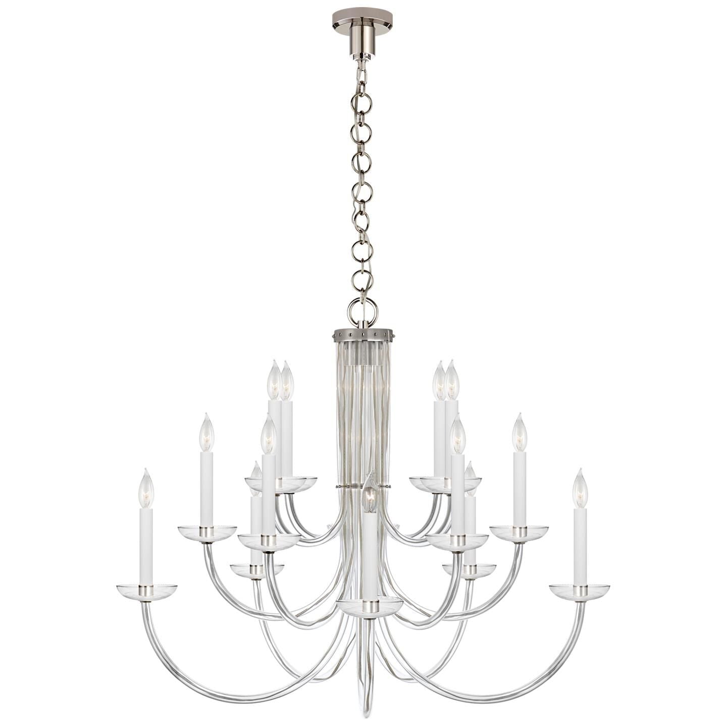 Visual Comfort Signature Collection Aerin Wharton 37 Inch 15 Light Chandelier Cp125146