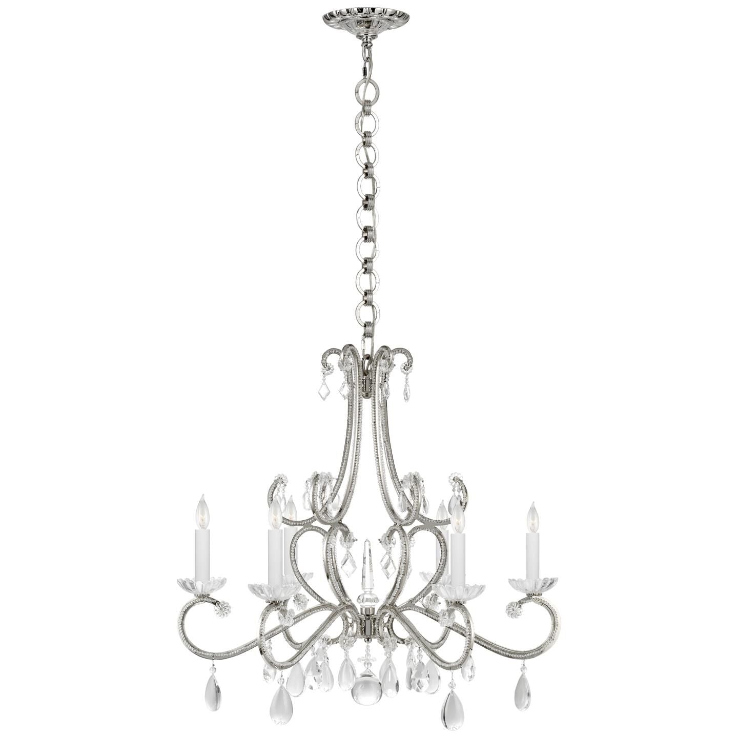 Visual Comfort Signature Collection Aerin Montmartre 30 Inch 6 Light Chandelier Cp125152