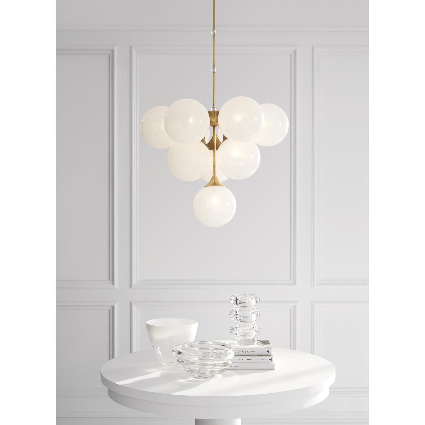 Visual Comfort Signature Collection Aerin Cristol 28 Inch 10 Light Chandelier Cp125180