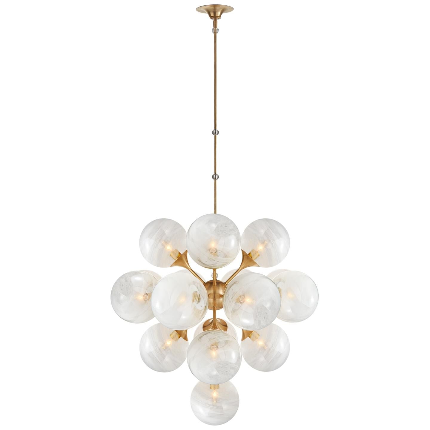 Visual Comfort Signature Collection Aerin Cristol 33 Inch 17 Light Chandelier Cp125182