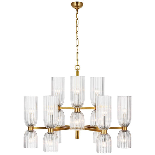 Visual Comfort Signature Collection Aerin Asalea 34 Inch 18 Light Led Chandelier Cp733588