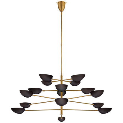 Visual Comfort Signature Collection Aerin Graphic 73 Inch 16 Light Chandelier Cp125185