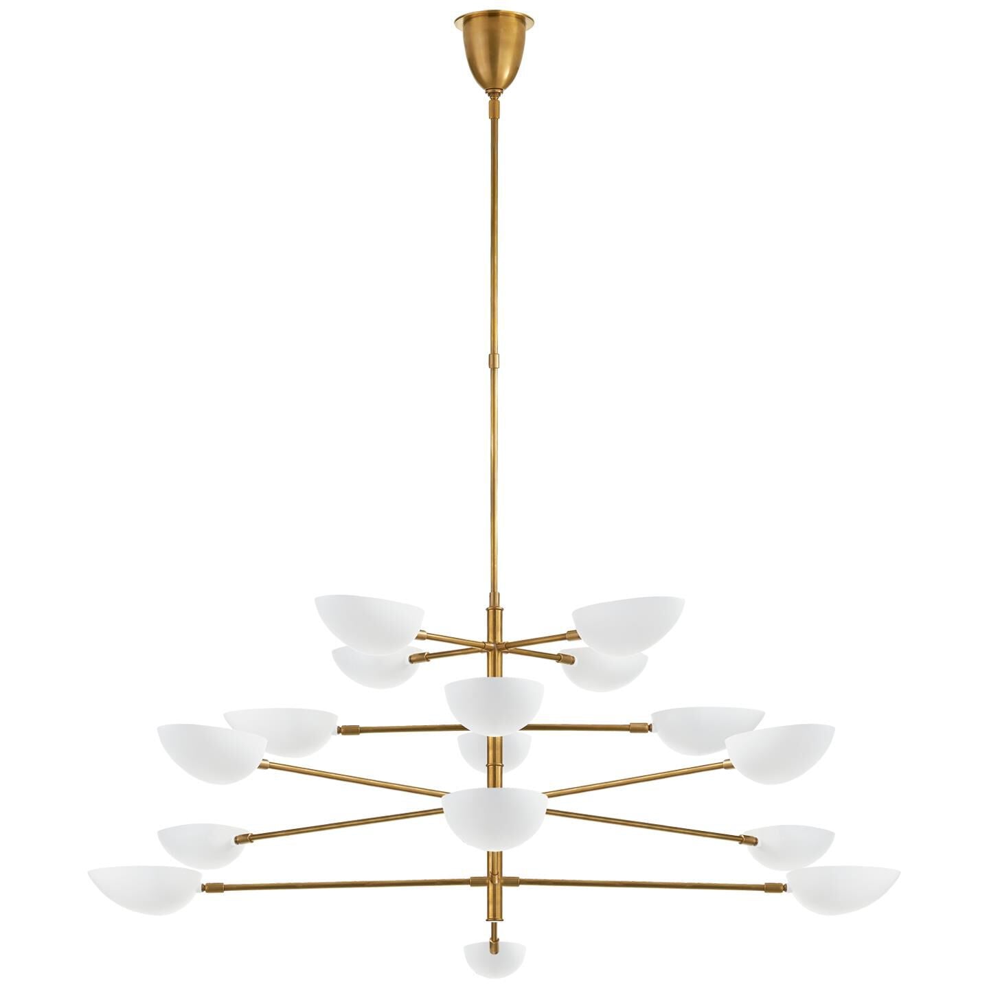 Visual Comfort Signature Collection Aerin Graphic 73 Inch 16 Light Chandelier Cp125185