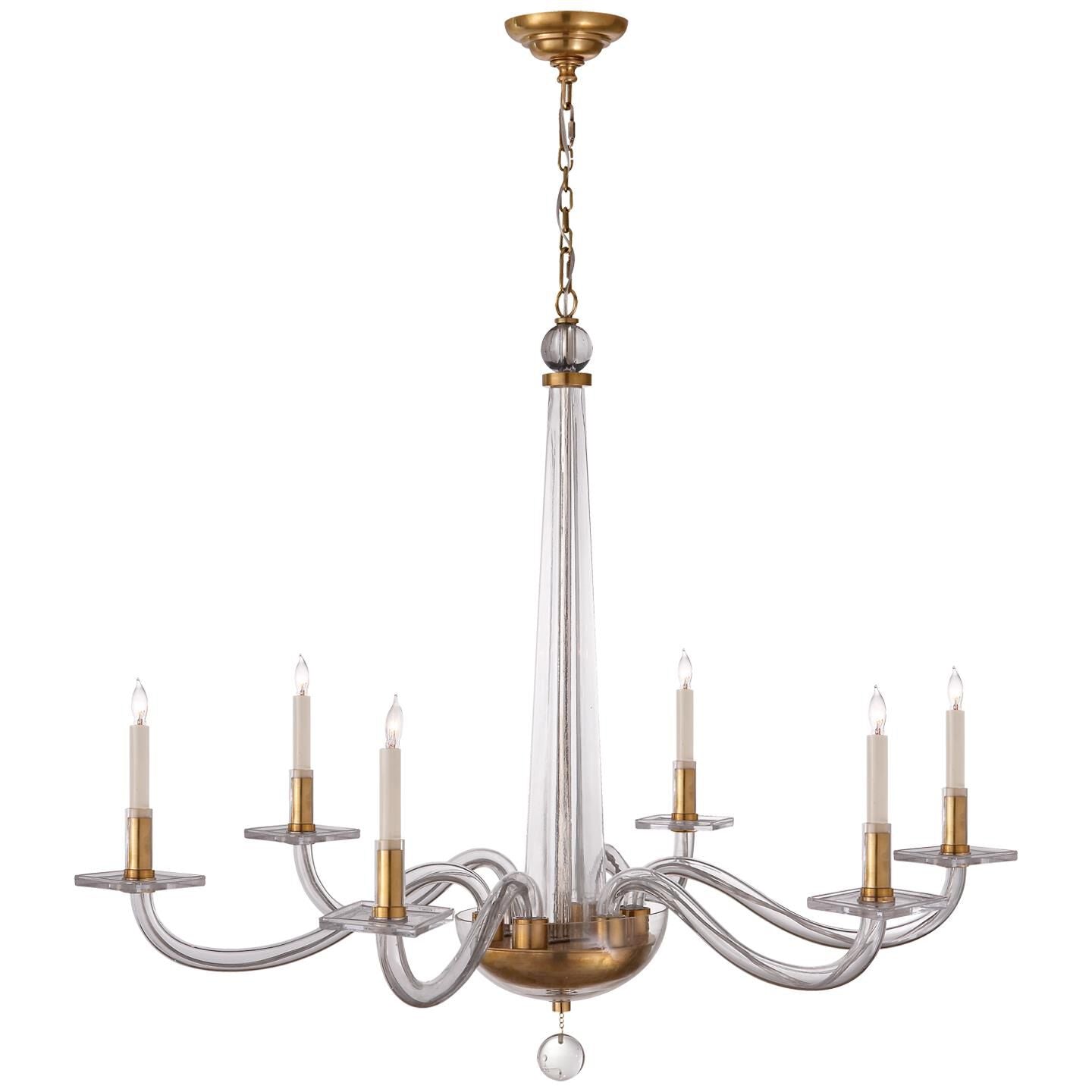 Visual Comfort Signature Collection Chapman And Myers Robinson 38 Inch 6 Light Chandelier Cp131121