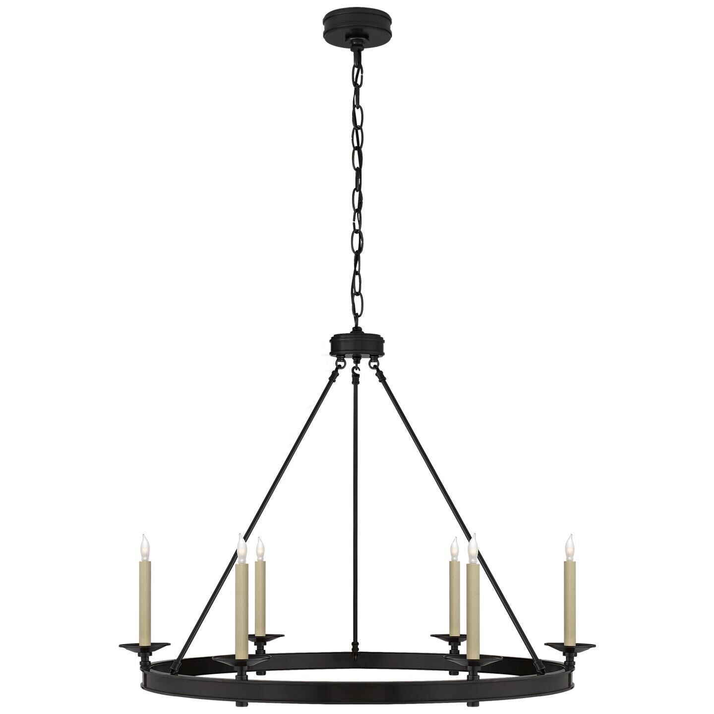 Visual Comfort Signature Collection Chapman And Myers Launceton 36 Inch 6 Light Chandelier Cp131188