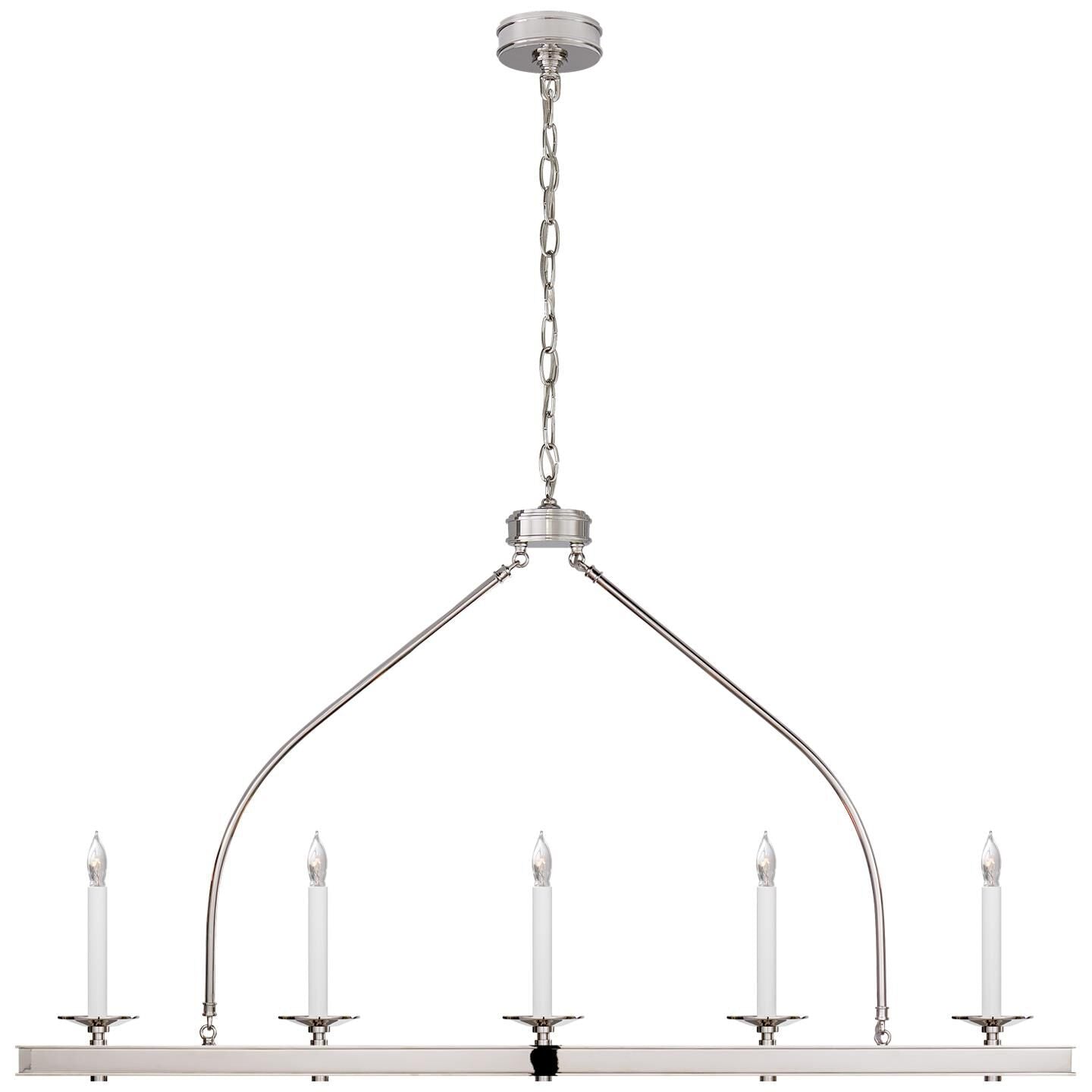 Visual Comfort Signature Collection Chapman And Myers Launceton 52 Inch 5 Light Linear Suspension Light Cp131190