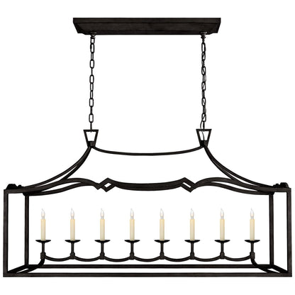 Visual Comfort Signature Collection Chapman And Myers Fancy Darlana 51 Inch 8 Light Linear Suspension Light Cp131230