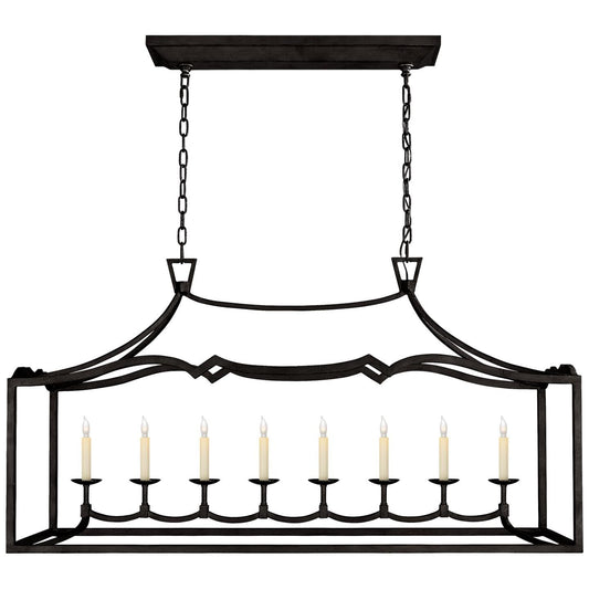 Visual Comfort Signature Collection Chapman And Myers Fancy Darlana 51 Inch 8 Light Linear Suspension Light Cp131230