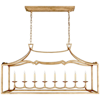 Visual Comfort Signature Collection Chapman And Myers Fancy Darlana 51 Inch 8 Light Linear Suspension Light Cp131230